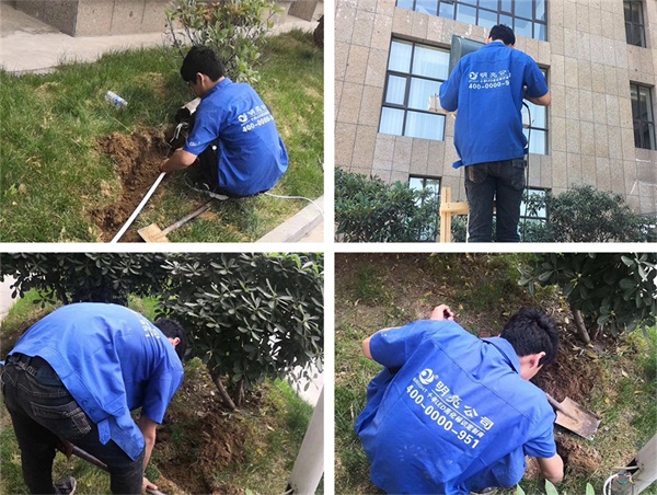 開封市龍亭區街道亮化工程施工現場