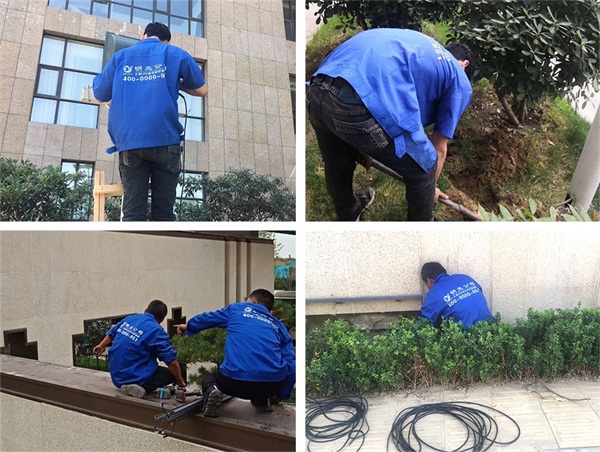 周口市萬順達廣場亮化工程施工現場