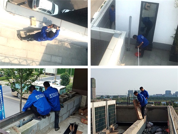 鄭州市華府國際亮化工程施工現場